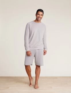 Malibu Collection® Men's Slub L/S Raglan -Barefoot Dreams 20211025 SS22 BDMMC21096 BDMES21007 00626