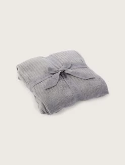 CozyChic Lite® Ribbed Throw -Barefoot Dreams 463 Pewter 1 ea8205ae 87de 4bee 931f c22410b209ec