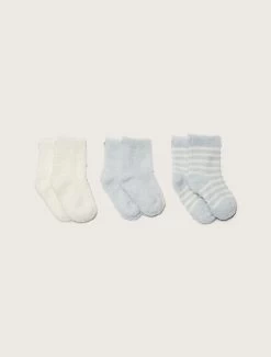 CozyChic Lite® Infant Sock Set -Barefoot Dreams 475PHR blue 1