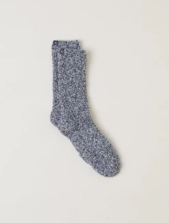 CozyChic® Heathered Men's Socks 9 CozyChic® Heathered Men's Socks -Barefoot Dreams B684 SLATEBLUE WHITE 2 W