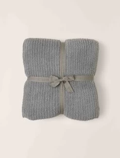 CozyChic® Ribbed Bed Blanket -Barefoot Dreams B816 Eucalyptus 1 W