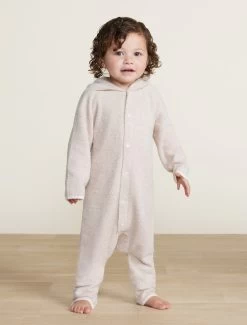 CozyChic Lite® Hooded Onesie -Barefoot Dreams BDBCL22109 stone cream 001