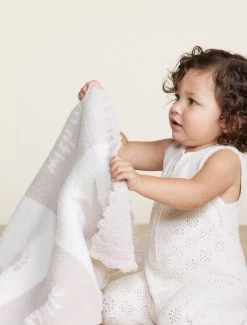 CozyChic® Checkered Pointelle Baby Set 10 CozyChic® Checkered Pointelle Baby Set -Barefoot Dreams BDBNV22374 cream BDBCC22201 stone cream 001