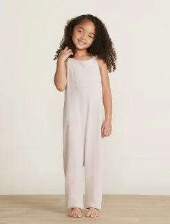 CozyChic Ultra Lite® Toddler Ruffle Onesie -Barefoot Dreams BDKCU22378 stone 006