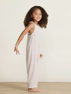 CozyChic Ultra Lite® Toddler Ruffle Onesie -Barefoot Dreams BDKCU22378 stone 015