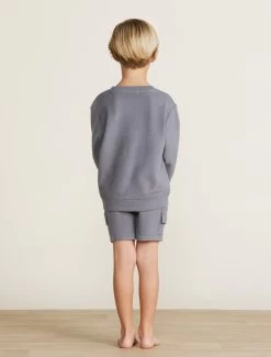 Malibu Collection® Toddler Brushed Fleece Cargo Short 9 Malibu Collection® Toddler Brushed Fleece Cargo Short -Barefoot Dreams BDKMC22527 BDKMC22528 coal 017