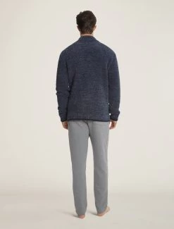 CozyChic® Men's Shawl Collar Cardigan -Barefoot Dreams BDMCC1048 HR indigopacificblue 4 d9d725d5 6fd0 4436 ba9d fc8efe8bd82b