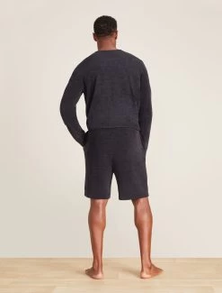 CozyChic Ultra Lite® Men’s Lounge Shorts -Barefoot Dreams BDMCU21081 CCULMensLoungeShorts Black 0679