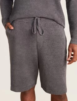 CozyChic Ultra Lite® Men’s Lounge Shorts -Barefoot Dreams BDMCU21081 CCULMensLoungeShorts Carbon 1283