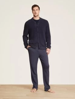 CozyChic Ultra Lite® Men's Bomber Jacket  -Barefoot Dreams BDMCU21374 Indigo 0443copy