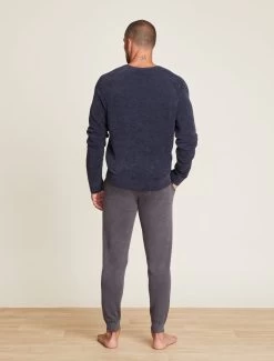 CozyChic Ultra Lite® Men's V-Neck Pullover -Barefoot Dreams BDMCU21743 Indigo 0914