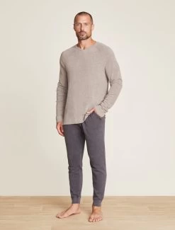 CozyChic Ultra Lite® Men's V-Neck Pullover -Barefoot Dreams BDMCU21743 Nickle 0922