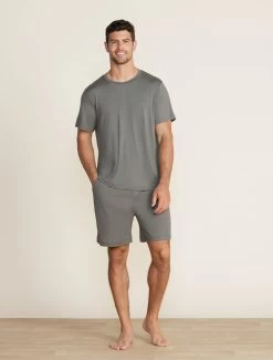 Malibu Collection® Men's Butterchic Tee -Barefoot Dreams BDMMC21722 BDMMC21585 olivebranch 007