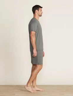 Malibu Collection® Men's Butterchic Tee -Barefoot Dreams BDMMC21722 BDMMC21585 olivebranch 015