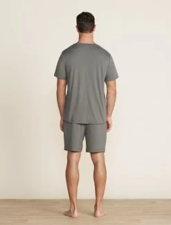 Malibu Collection® Men's Butterchic Tee -Barefoot Dreams BDMMC21722 BDMMC21585 olivebranch 016