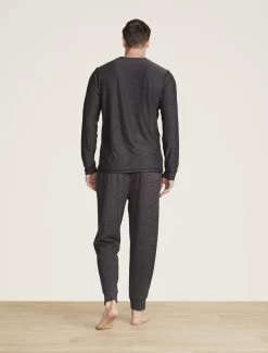 Malibu Collection® Men's Butterchic Knit® Light Long Sleeve Tee -Barefoot Dreams BDMMC21992 He Carbon 1599copycopy