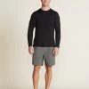 Malibu Collection® Men's Slub Burnout Cut Neck Long Sleeve Tee