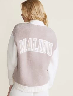 CozyChic® Malibu Varsity Jacket 9 CozyChic® Malibu Varsity Jacket -Barefoot Dreams BDUCC22370 TAUPECREAM 0661