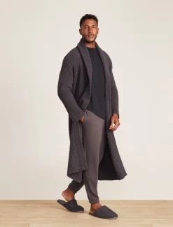 Eco CozyChic® Ribbed Robe -Barefoot Dreams BDUEC21902 Carbon 2300