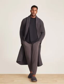 Eco CozyChic® Ribbed Robe -Barefoot Dreams BDUEC21902 Carbon 2306