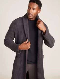 Eco CozyChic® Ribbed Robe -Barefoot Dreams BDUEC21902 Carbon 2312