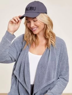 Malibu Collection® Malibu Dad Hat -Barefoot Dreams BDUMC21299 Charcoal 0844