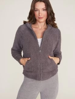 CozyChic® Women's Relaxed Zip-up Hoodie 9 CozyChic® Women's Relaxed Zip-up Hoodie -Barefoot Dreams BDWCC1003 ASH 0245