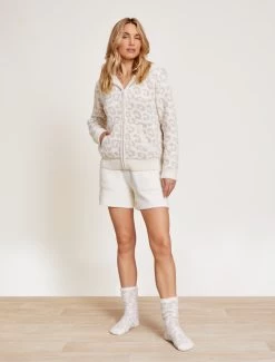 CozyChic® Barefoot In The Wild® Zip Hoodie 11 CozyChic® Barefoot In The Wild® Zip Hoodie -Barefoot Dreams BDWCC21414 Cream Stone 1514