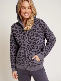 CozyChic® Barefoot In The Wild® Zip Hoodie 10 CozyChic® Barefoot In The Wild® Zip Hoodie -Barefoot Dreams BDWCC21414 Graphite Carbon 1585