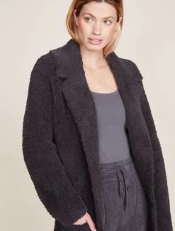 CozyChic® Teddy Coat -Barefoot Dreams BDWCC21855 Carbon 0481