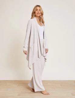 CozyChic Ultra Lite® Draped Shawl Collar Cardi 11 CozyChic Ultra Lite® Draped Shawl Collar Cardi -Barefoot Dreams BDWCU21255 Almond 5159