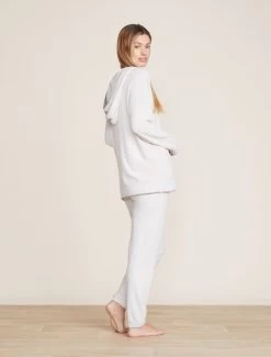 CozyChic Ultra Lite® Tipped Contrast Hoodie -Barefoot Dreams BDWCU21911 Almond Beach Rock 0292