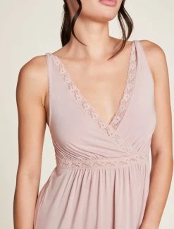 Luxe Milk Jersey® Chemise -Barefoot Dreams BDWLM0195 FadedRose 1809