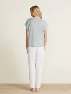 Malibu Collection® Linen Raglan Tee -Barefoot Dreams BDWMC22298 BEACHGLASS 0399