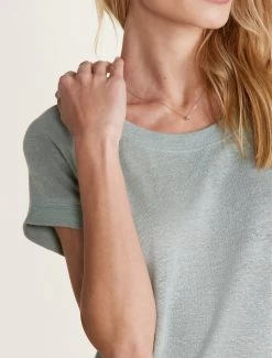 Malibu Collection® Linen Raglan Tee -Barefoot Dreams BDWMC22298 BEACHGLASS 0400