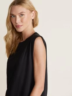 Malibu Collection® Pima Cotton Slub Tank 9 Malibu Collection® Pima Cotton Slub Tank -Barefoot Dreams BDWMC22326 BLACK 2442