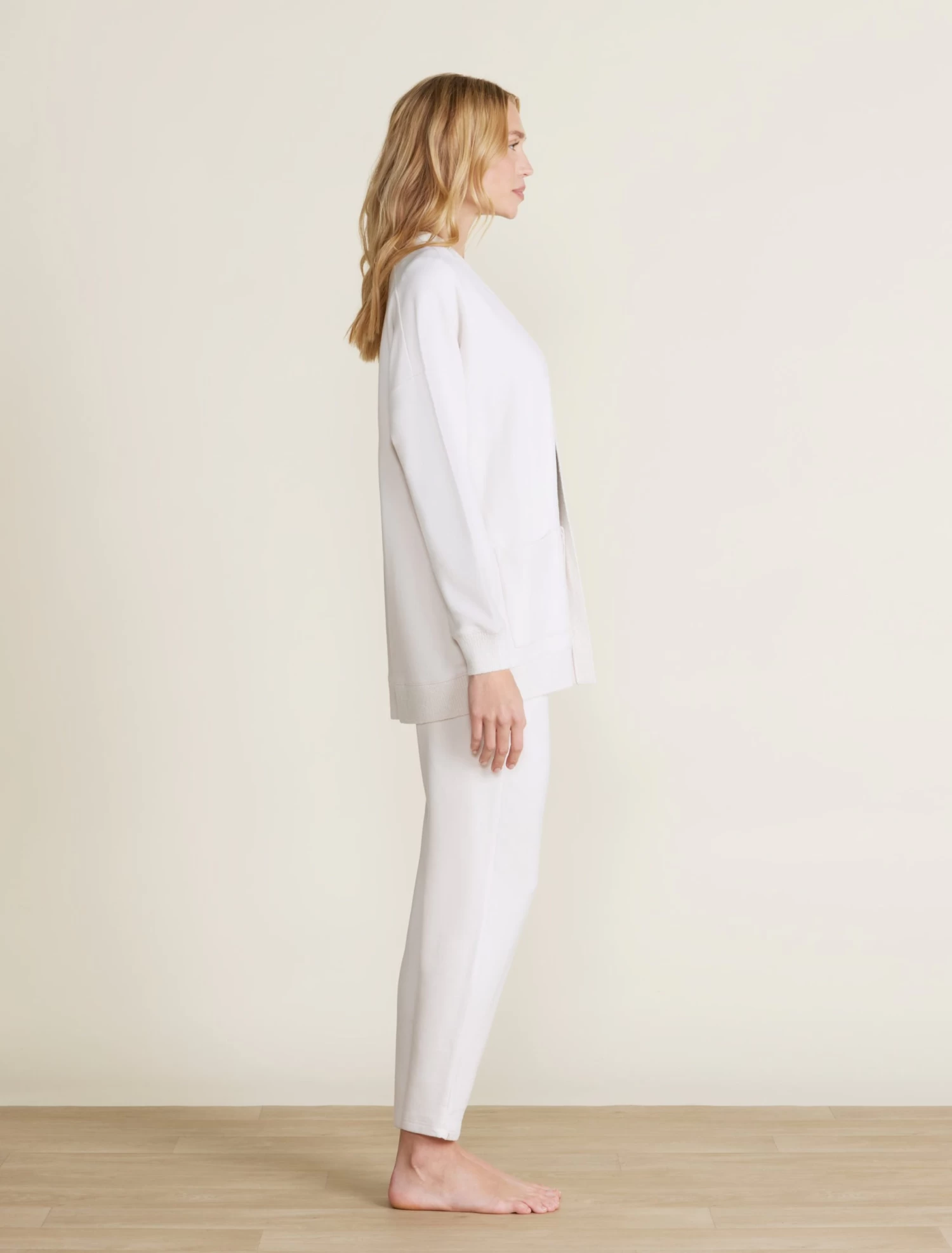 Malibu Collection® Brushed Fleece Sweater Mix Cardigan 6 Malibu Collection® Brushed Fleece Sweater Mix Cardigan - Image 6