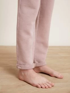 Malibu Collection® Youth Brushed Terry Rolled Hem Pant -Barefoot Dreams BDYMC21411 PinkClay 4180