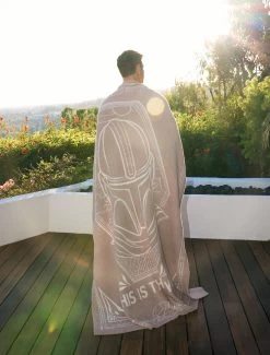 CozyChic® Mandalorian "This Is The Way" Throw -Barefoot Dreams BFDSS 24 DNHCC22198 Taupe Moonlight 2094