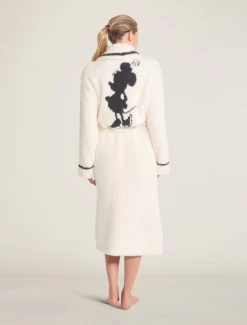 CozyChic® Classic Disney Minnie Mouse Adult Robe -Barefoot Dreams D100PHR creamcarbon 4