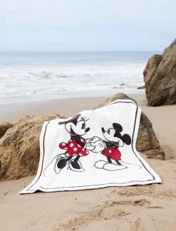 CozyChic® Classic Disney Mickey & Minnie Mouse Baby Blanket - 30" X 40" -Barefoot Dreams DNBCC1367HR CREAM MULTI 1