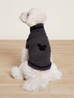CozyChic™ Classic Disney Mickey Mouse Pet Sweater -Barefoot Dreams DNPCC1065 Carbon Black 3558