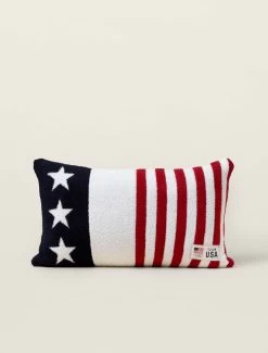 CozyChic® Team USA Stars And Stripes Pillow -Barefoot Dreams USHCC22434 AmericanaMulti 3 W