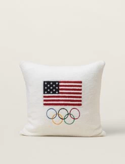 CozyChic® Team USA Flag Olympic Ring Pillow
